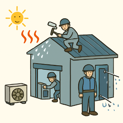 従来の暑熱対策が効果を示さない理由と、遮熱材リフレクティックスによる放射熱制御の有効性